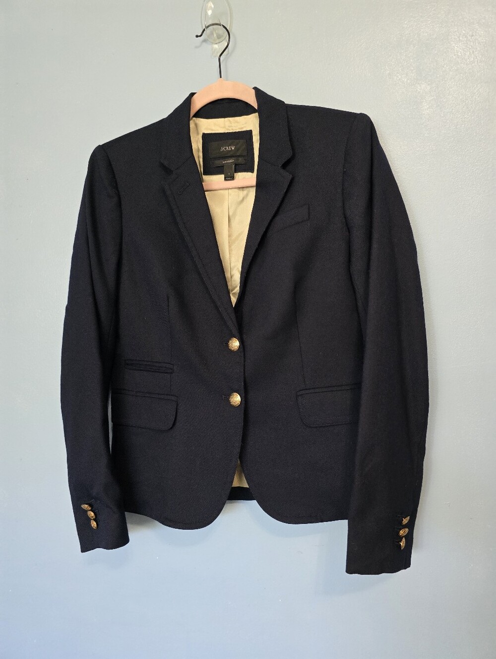 J. Crew Schoolboy Navy Wool Blazer Size 4